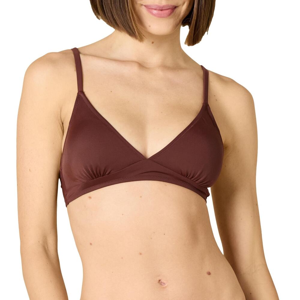 amazon essentials Womens Bralette Triangle Bra US XL Brown Adjustable Straps